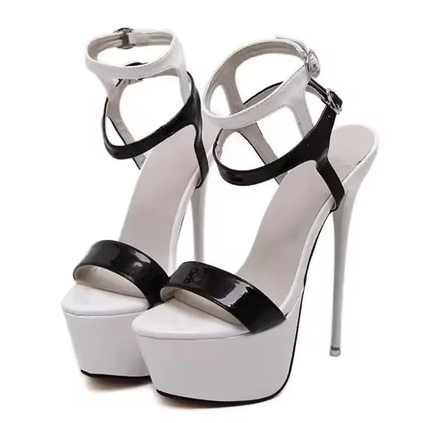 Aneikeh Big Size 41-46 16CM Platform Gladiator High Heel Pumps