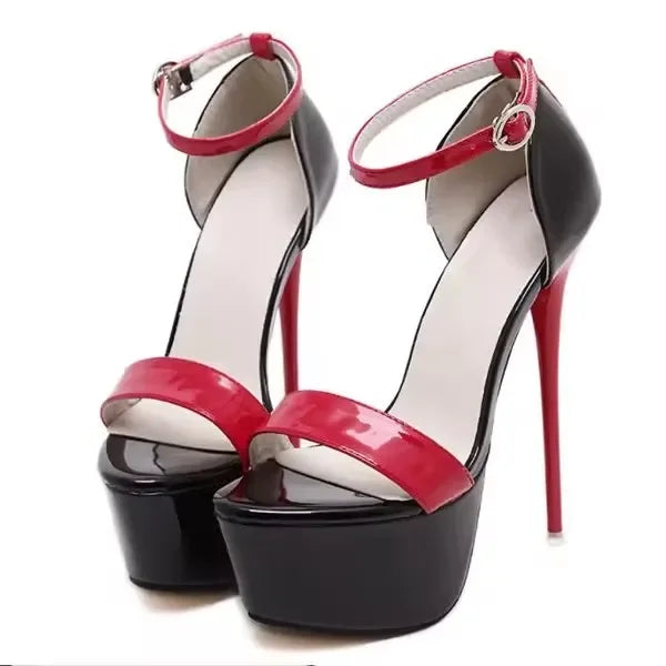 Aneikeh Big Size 41-46 16CM Platform Gladiator High Heel Pumps