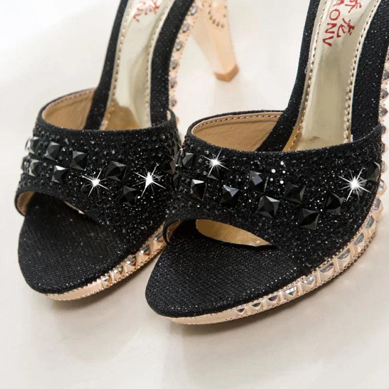 Eilyken Pointed Toe Thin High Heel Ankle Strap Sandals for Women