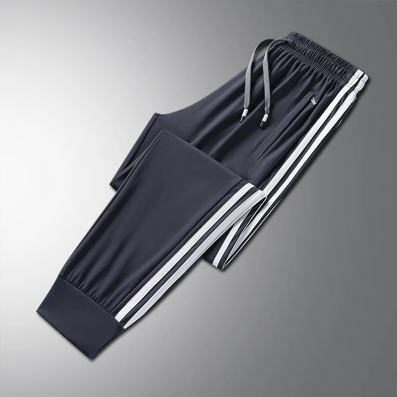 Ice Silk Casual Jogger Trousers