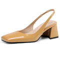 Women's Block Heels Pumps Elegant Summer Sandals Close Toe Slingback Office Wedding Dress Shoes