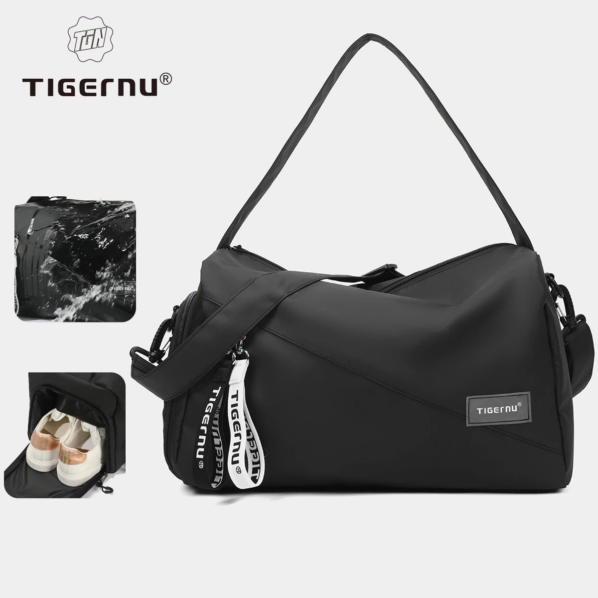 Women's Sports Gym Duffel Bag with Shoe Compartment