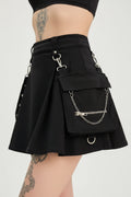 High Waist Black Skirt