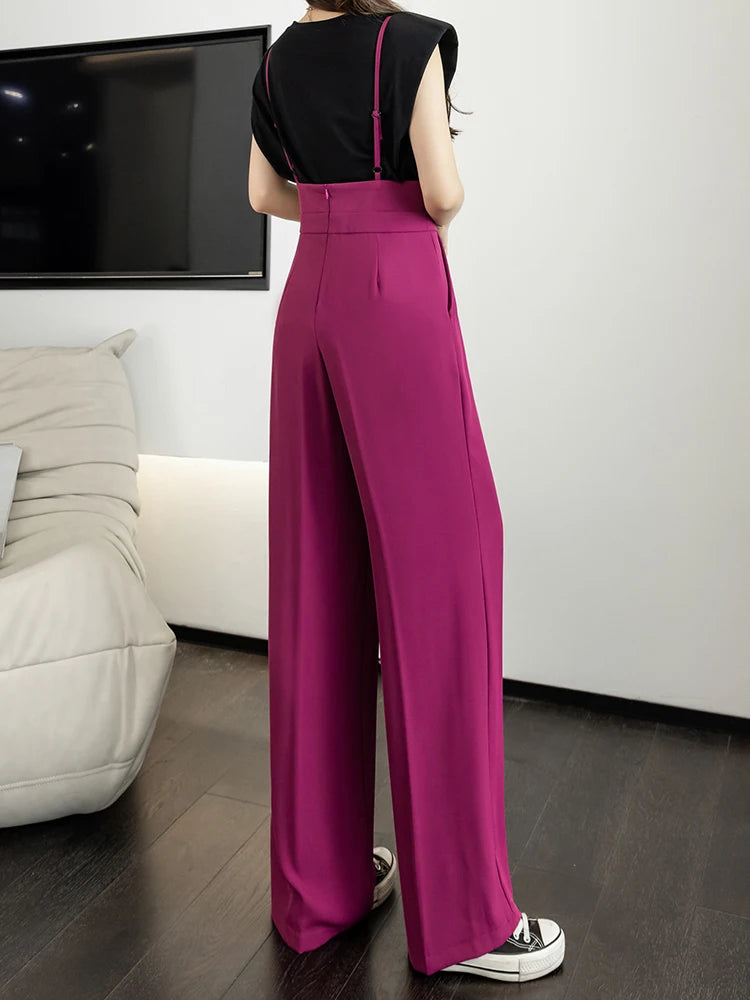 High Waist Straight Leg Jumpsuit