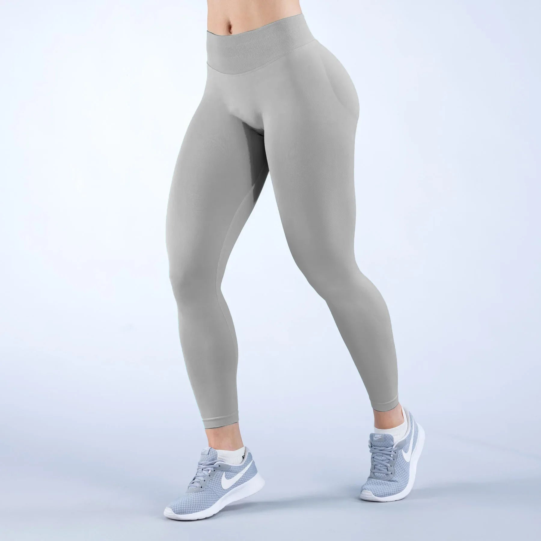 Pleated Waist Seamless Sports Trousers
