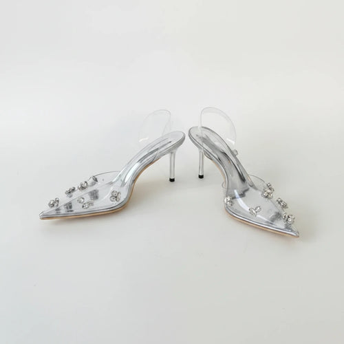 Bling Pointed Toe Rome Shallow String Bead Pumps