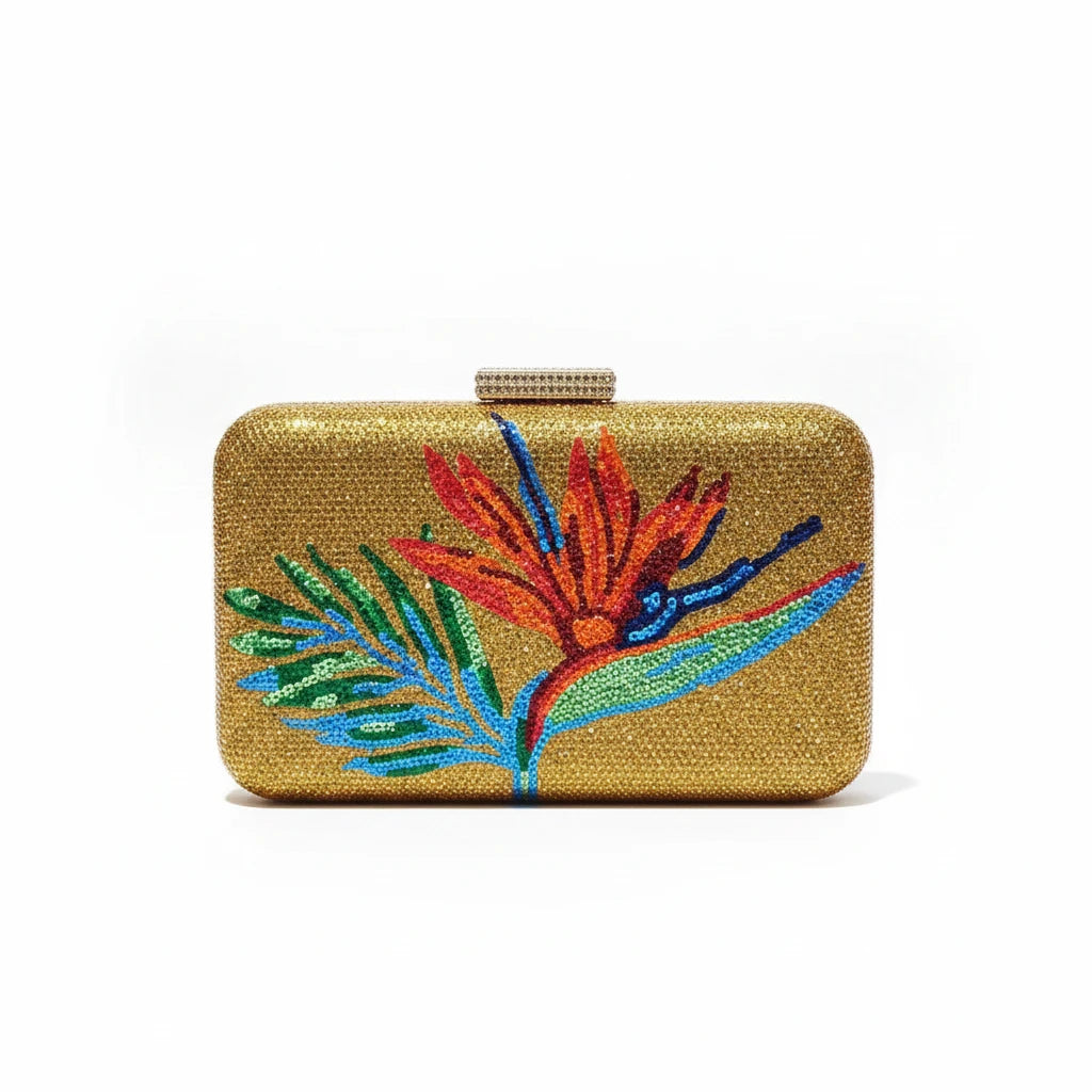 Flower Crystal Evening Bag
