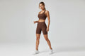 V-Back Sports Bra & High Waist Shorts Set