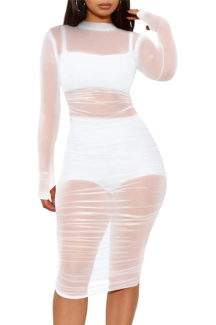 Mesh Bodycon 3-Piece Set
