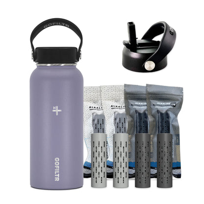 32 Oz Insulated Alkaline Water Bottle - Generates 9.5 pH Alkaline Water