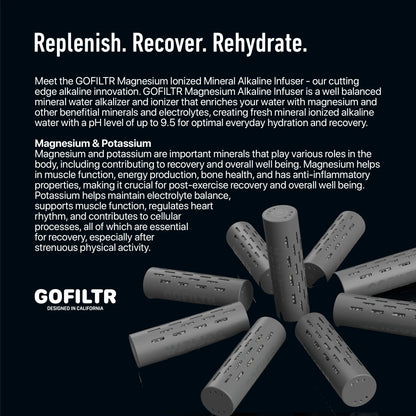 32 Oz Insulated Alkaline Water Bottle - Generates 9.5 pH Alkaline Water