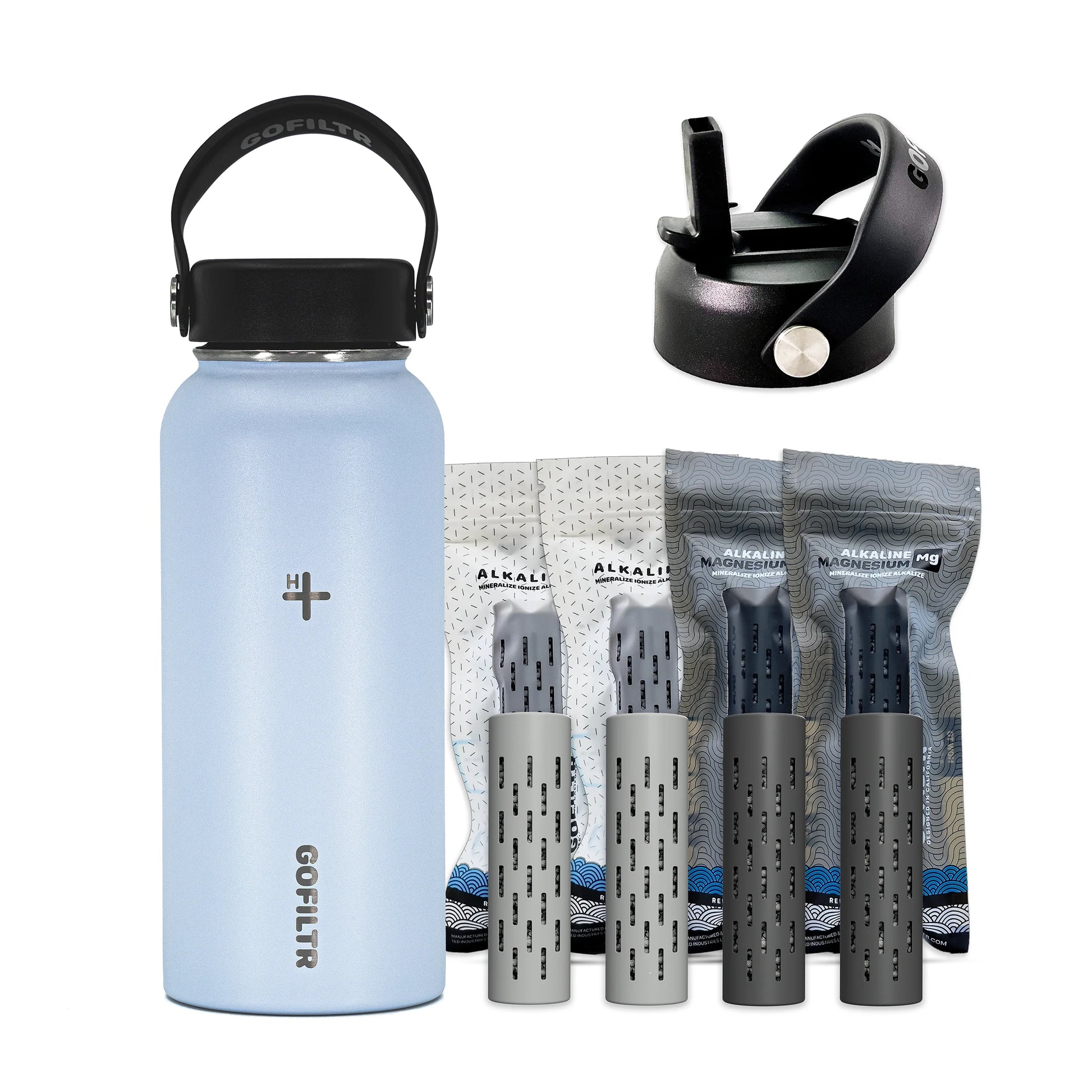 32 Oz Insulated Alkaline Water Bottle - Generates 9.5 pH Alkaline Water