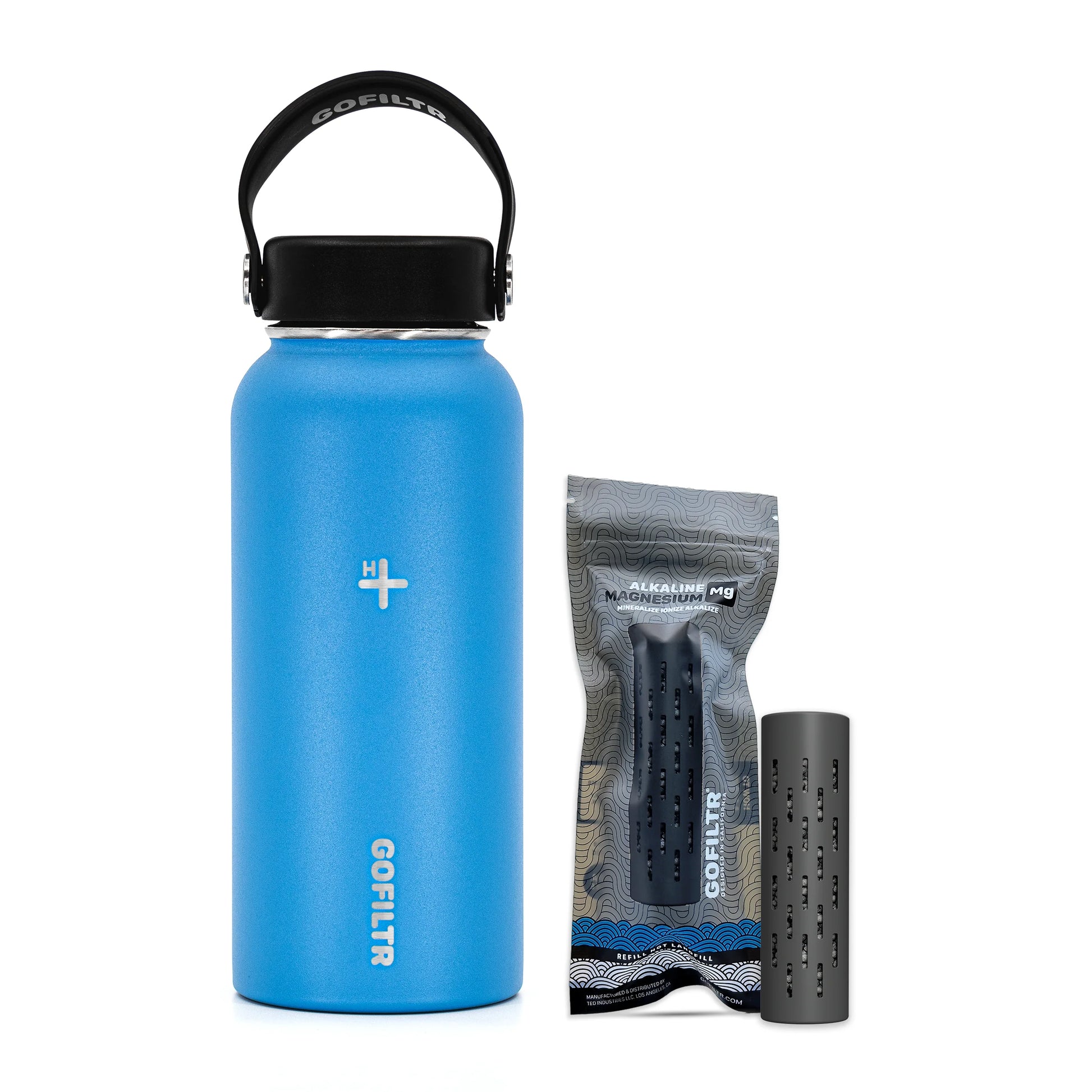 32 Oz Insulated Alkaline Water Bottle - Generates 9.5 pH Alkaline Water