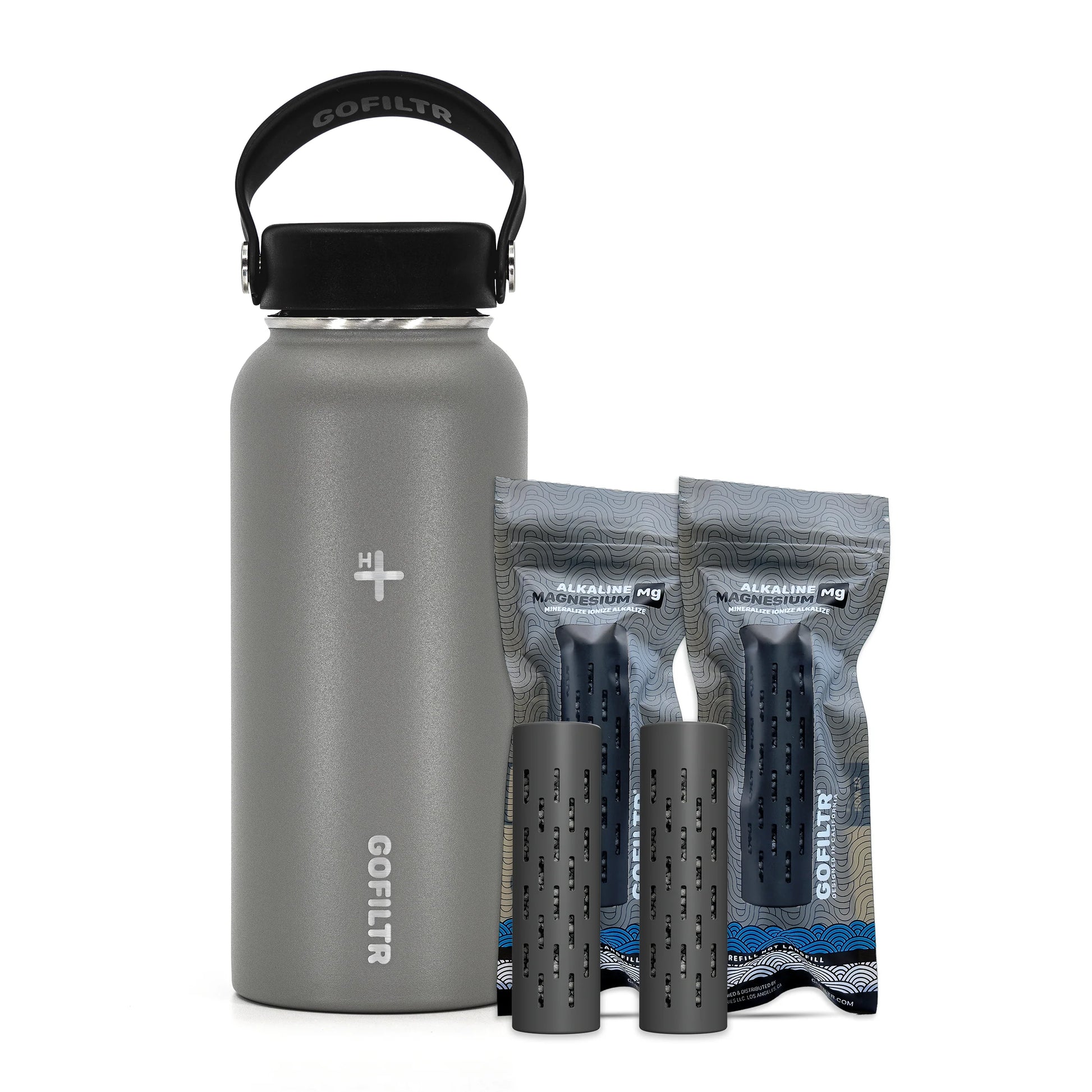 32 Oz Insulated Alkaline Water Bottle - Generates 9.5 pH Alkaline Water