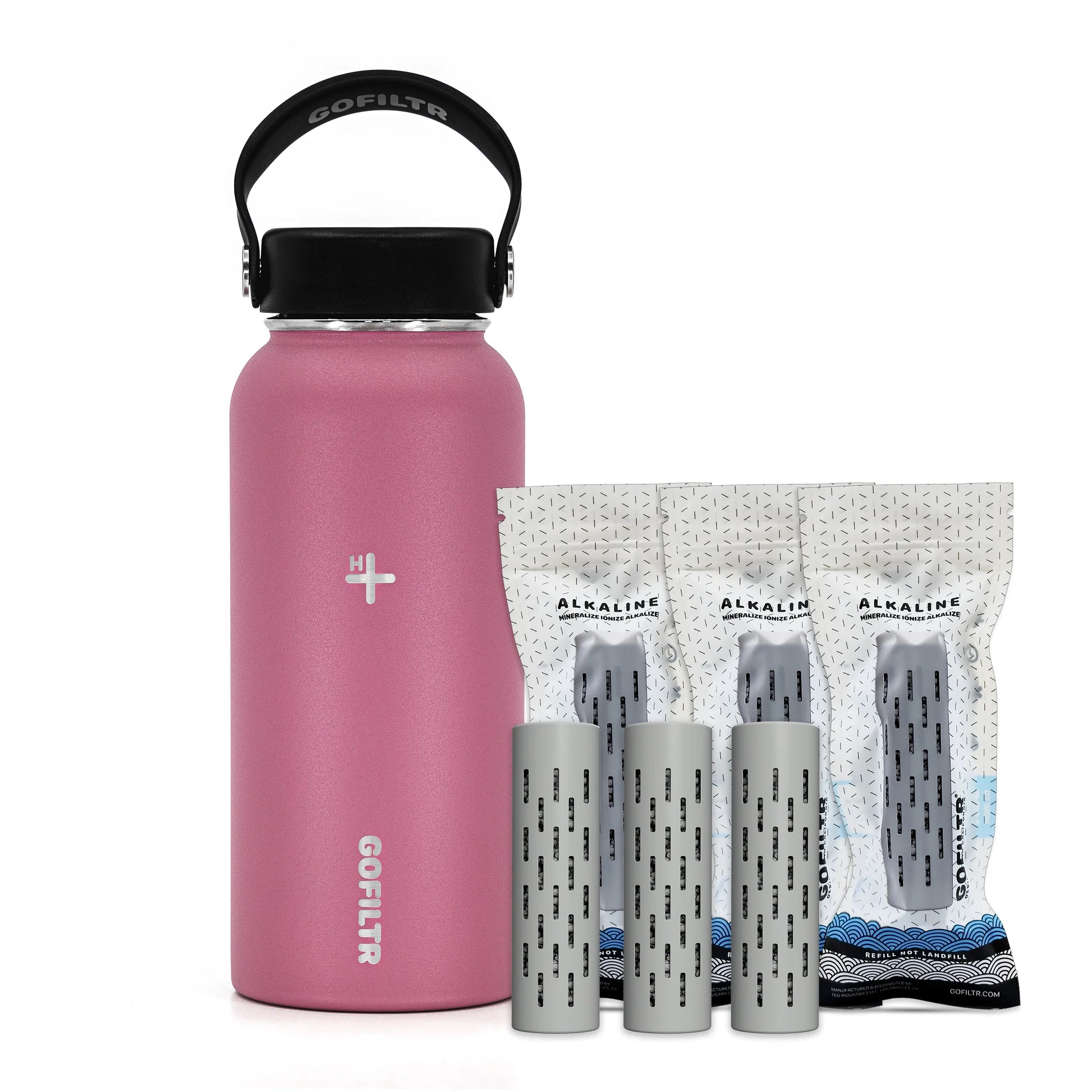 32 Oz Insulated Alkaline Water Bottle - Generates 9.5 pH Alkaline Water