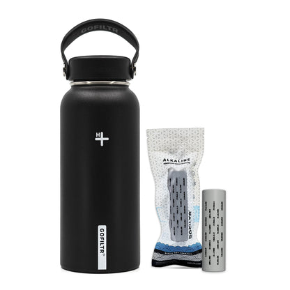 32 Oz Insulated Alkaline Water Bottle - Generates 9.5 pH Alkaline Water