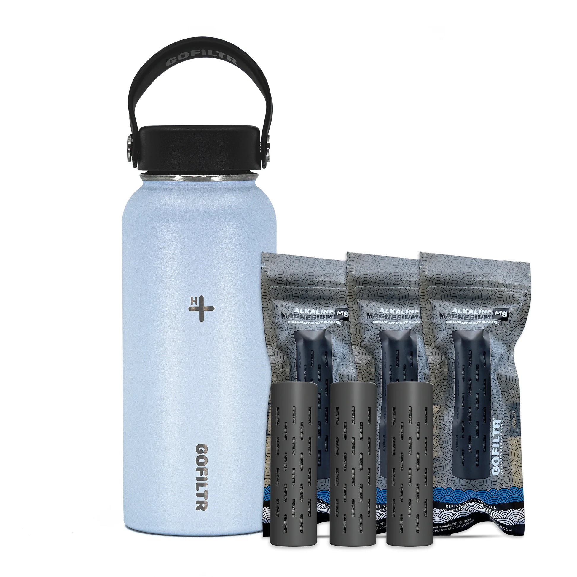 32 Oz Insulated Alkaline Water Bottle - Generates 9.5 pH Alkaline Water