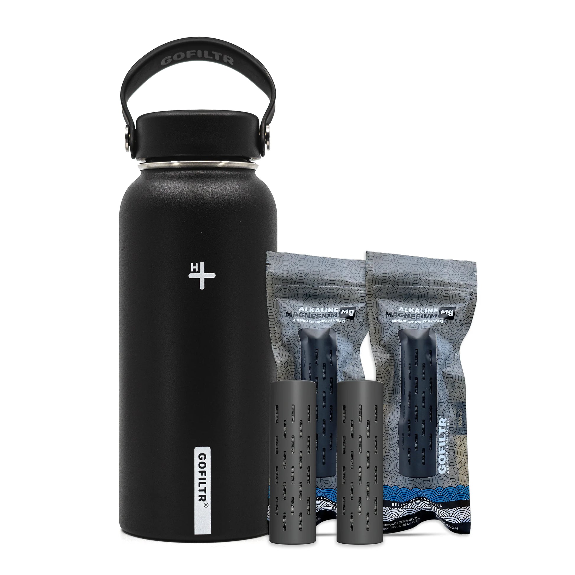 32 Oz Insulated Alkaline Water Bottle - Generates 9.5 pH Alkaline Water