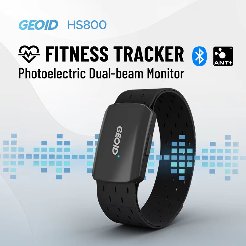 GEOID HS800 Heart Rate Monitor and Fitness Tracker with Chest Strap for Exercise, Cycling, and Yoga