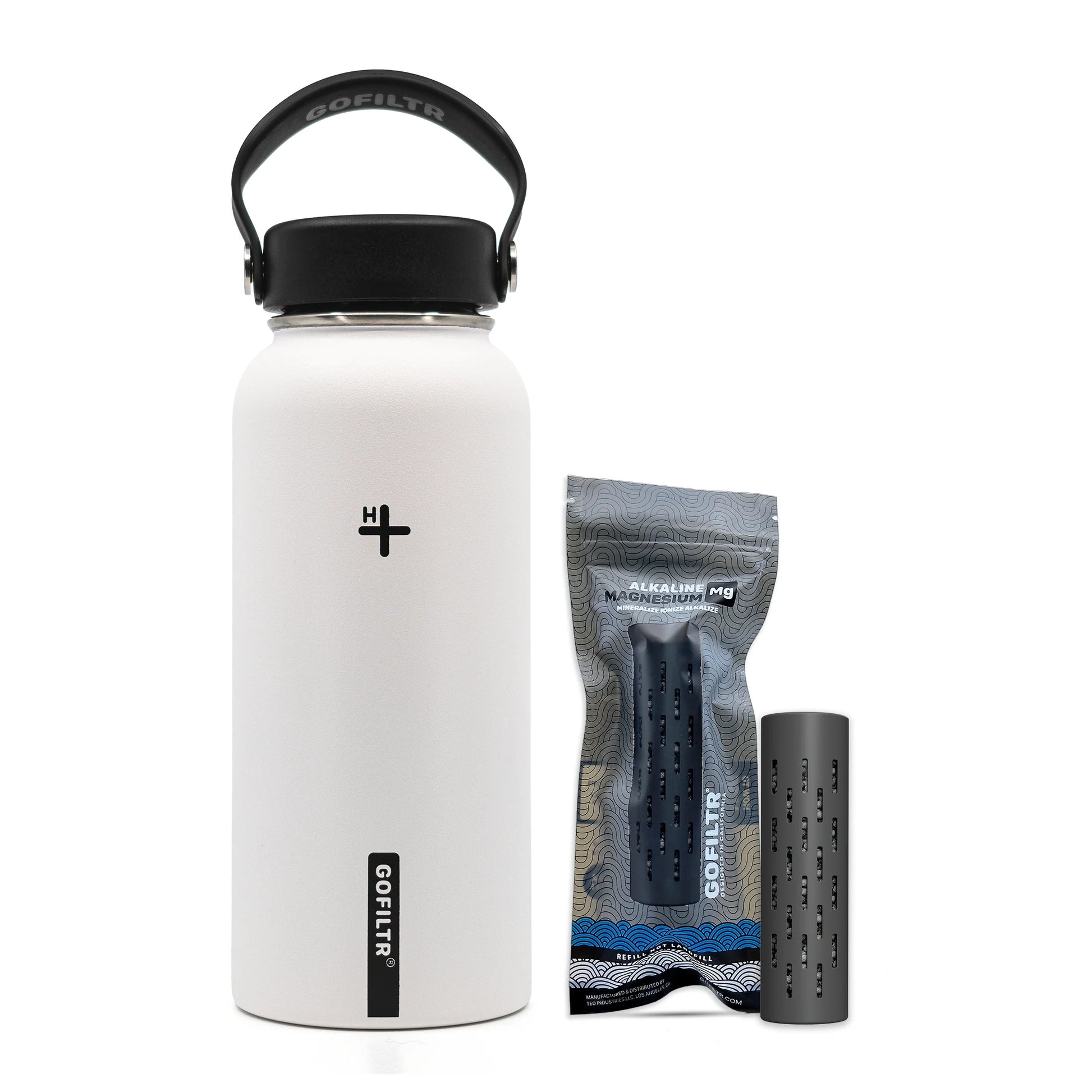 32 Oz Insulated Alkaline Water Bottle - Generates 9.5 pH Alkaline Water