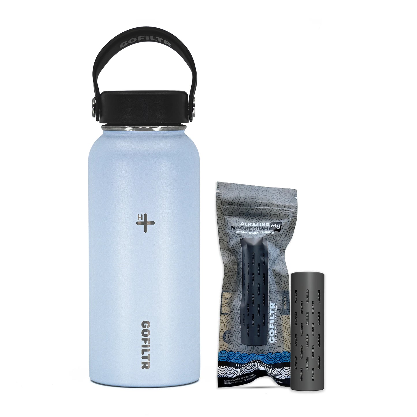 32 Oz Insulated Alkaline Water Bottle - Generates 9.5 pH Alkaline Water